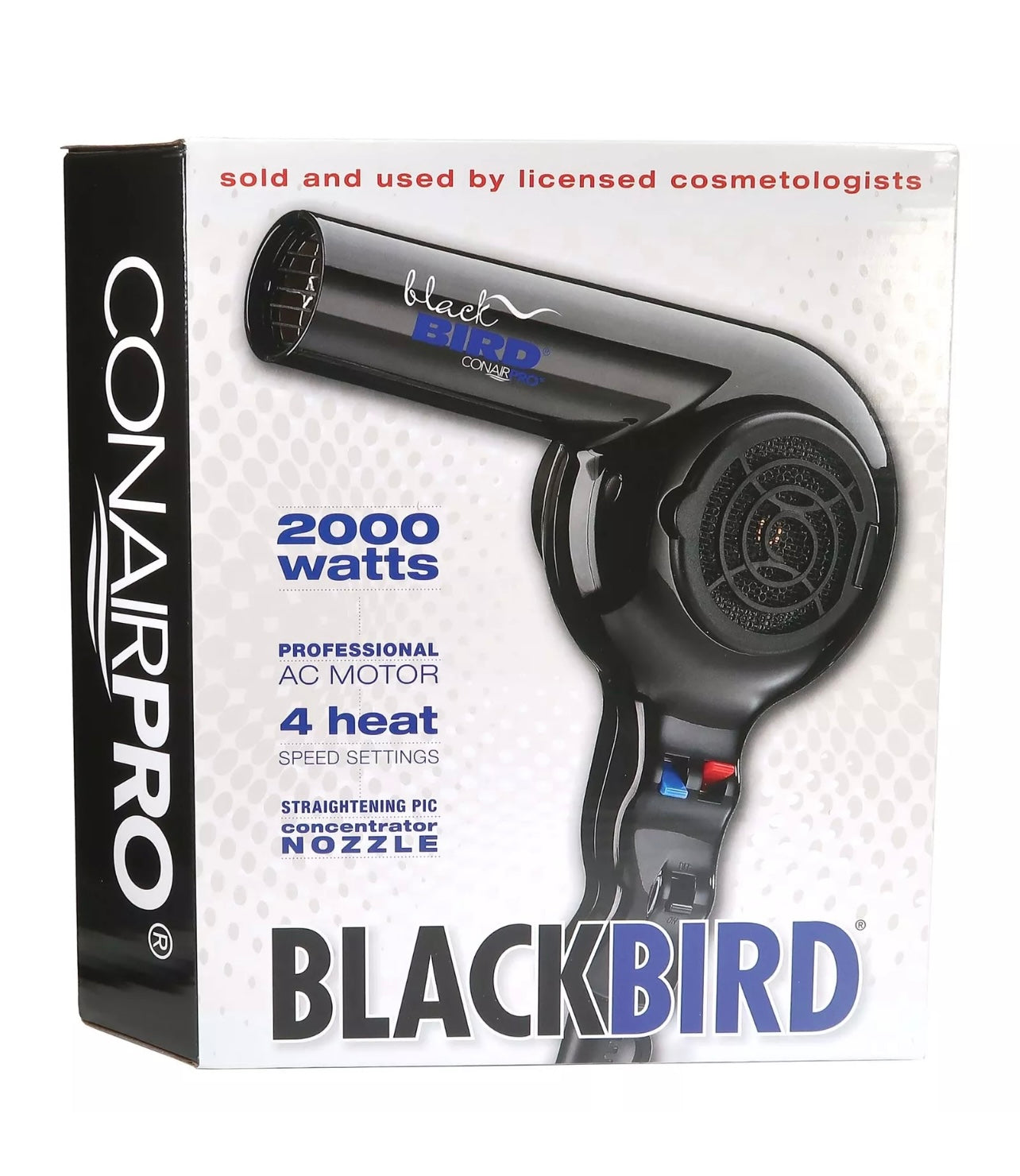 Conair Pro Black Bird Hair Dryer 2000 Watt BB075W