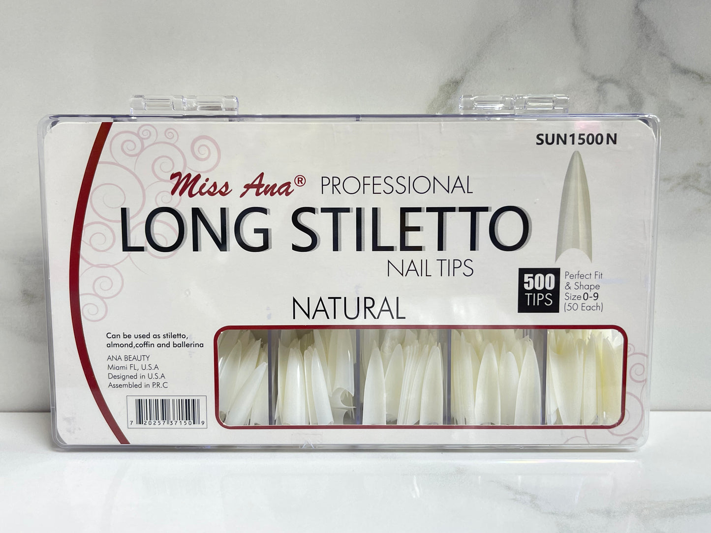 Long stiletto natural